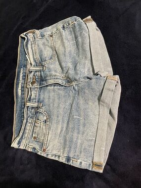 Old Navy Light Blue Rolled Hem Denim Shorts